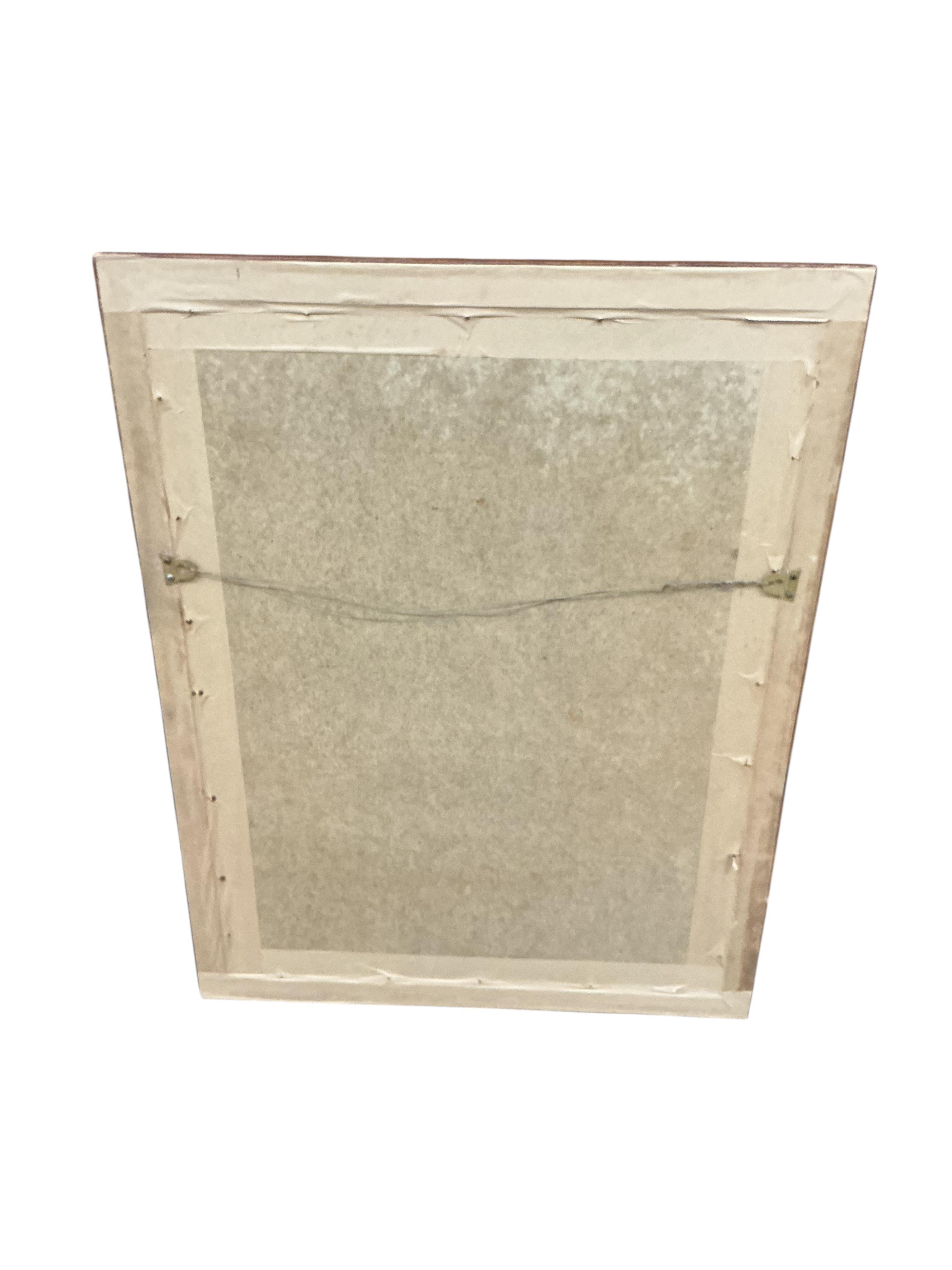 A Victorian rectangular maple frame, now as a wall mirror, width 74cm, height 97cm
